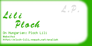 lili ploch business card